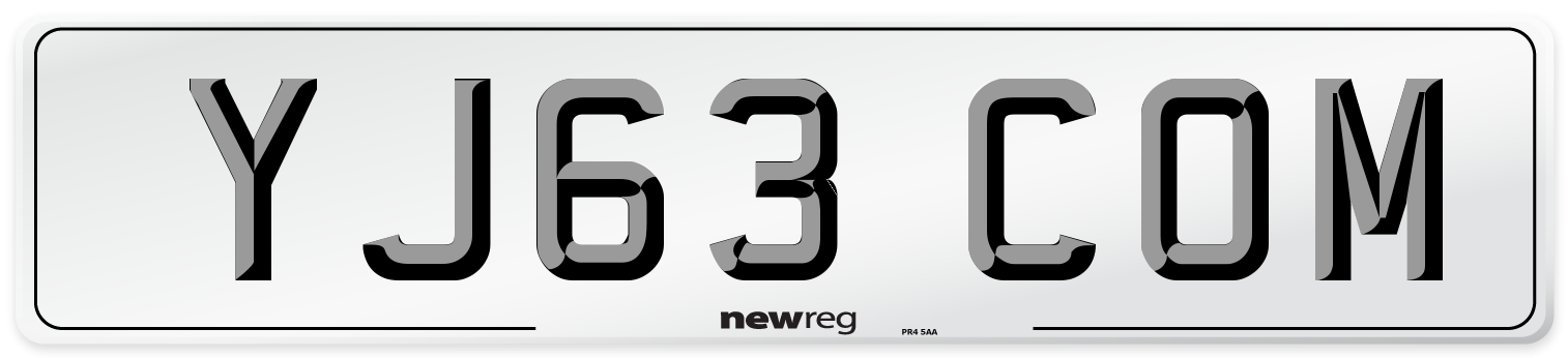 YJ63 COM Number Plate from New Reg